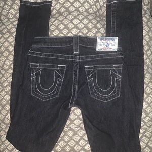 True Religion Black Straight Leg Pants